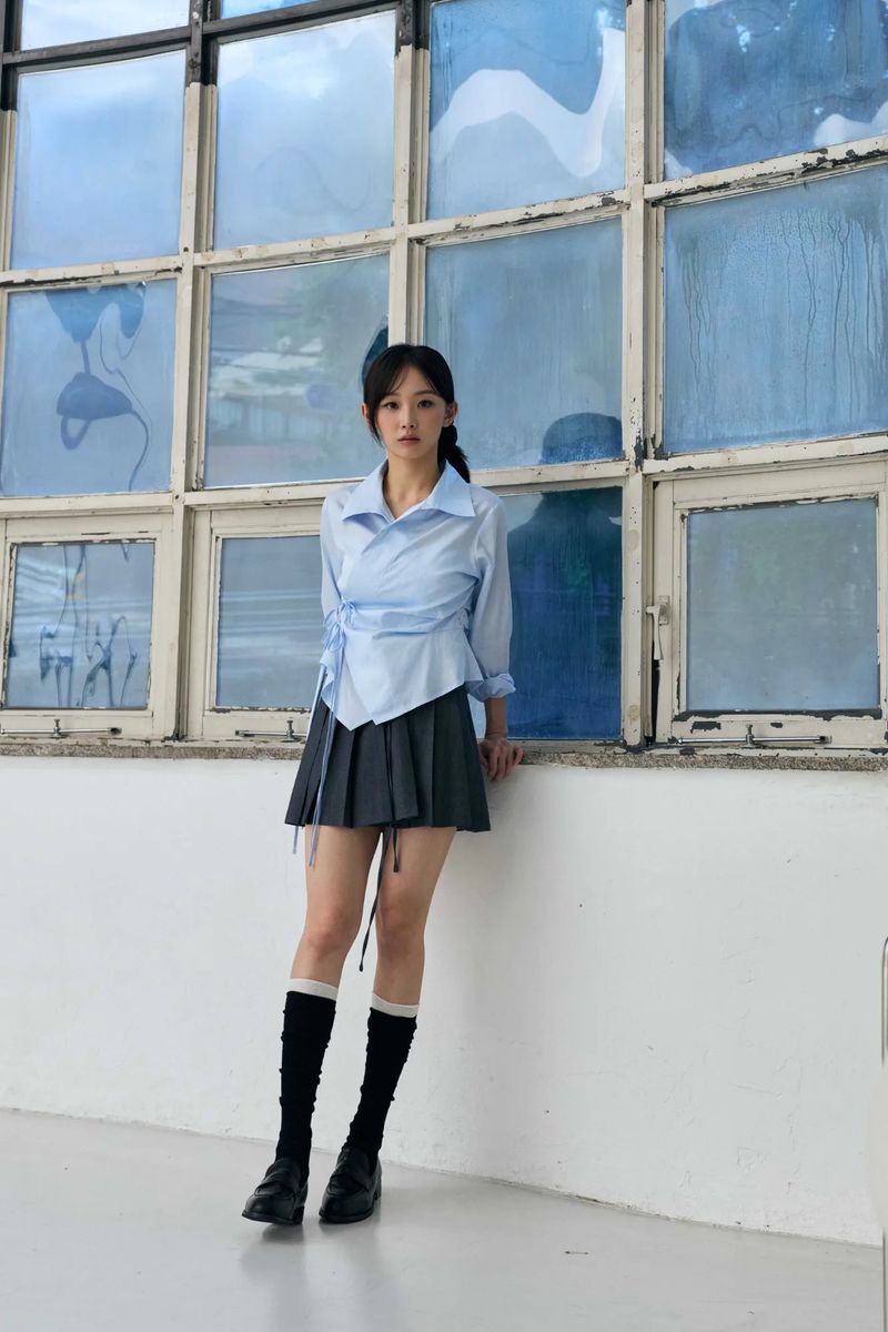 ARIKIM（アリキム）の「HALO WRAP SHIRT / SKY BLUE（Tops）」