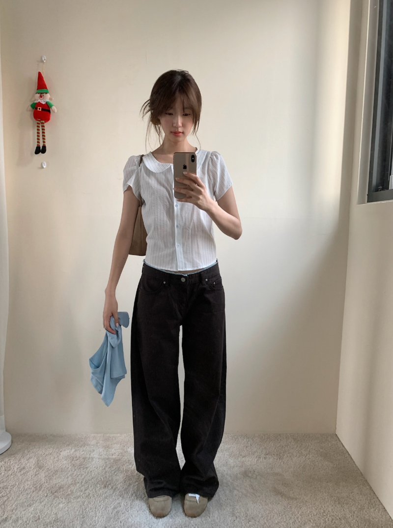 flat stripped blouse