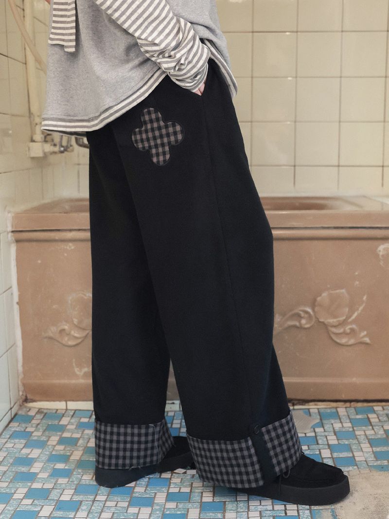 Fazed（フェイズド）の「Check folding fleece pants / black（Pants）」