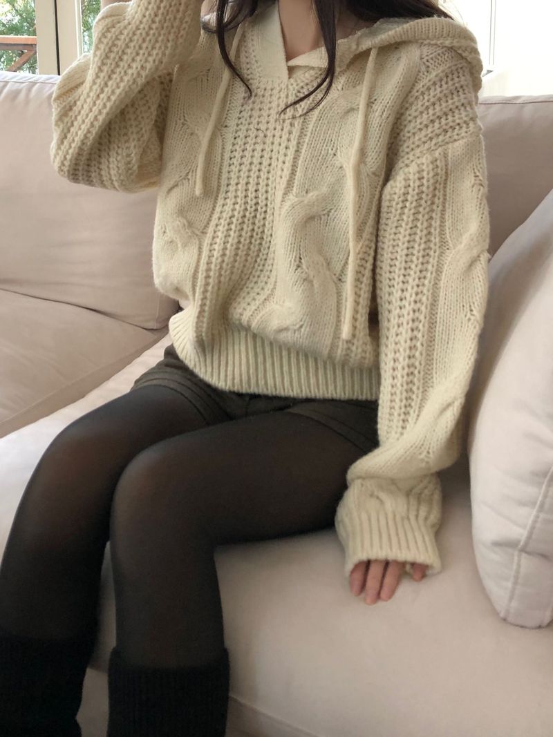 Pound Hooded Knit (2 colors)