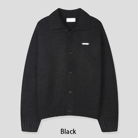 Martic Wool Collar Warmer Knit Cardigan