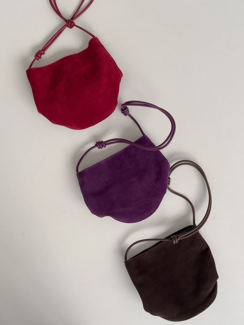 Suede Shoulder Bucket Bag