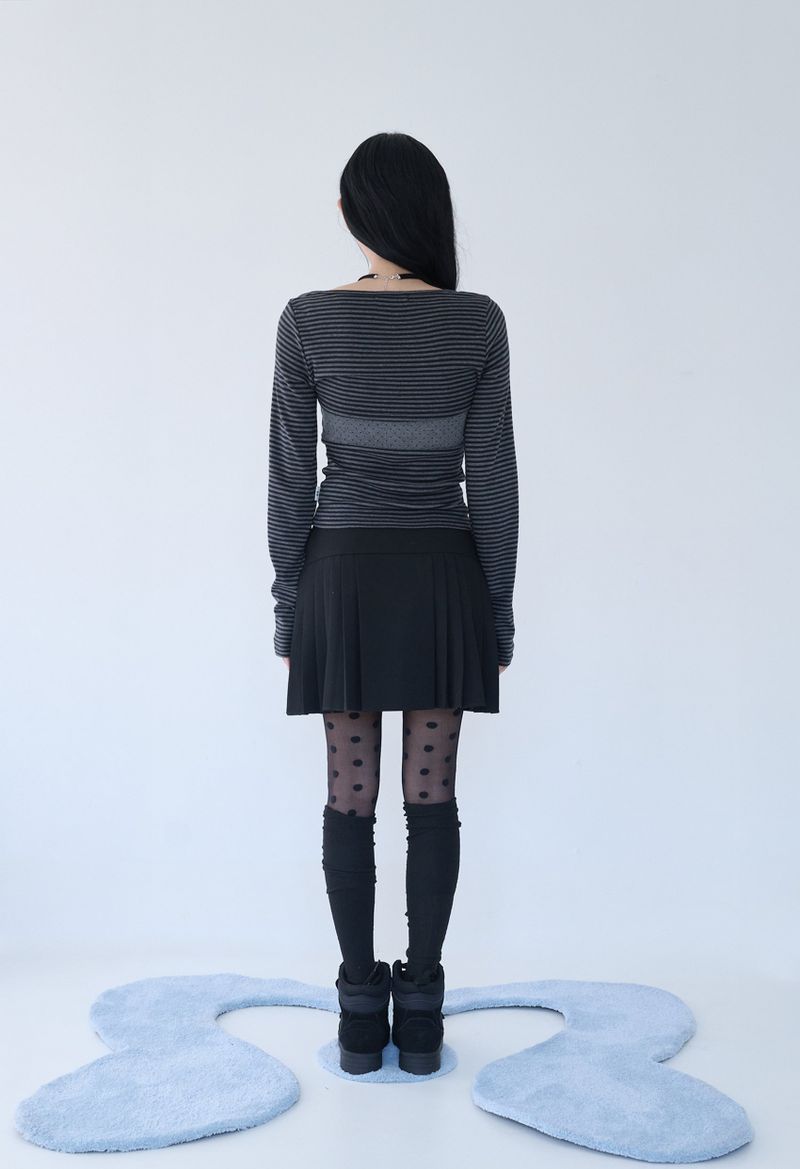 MIXED PATTERN CAMI & BOLERO SET CHARCOAL