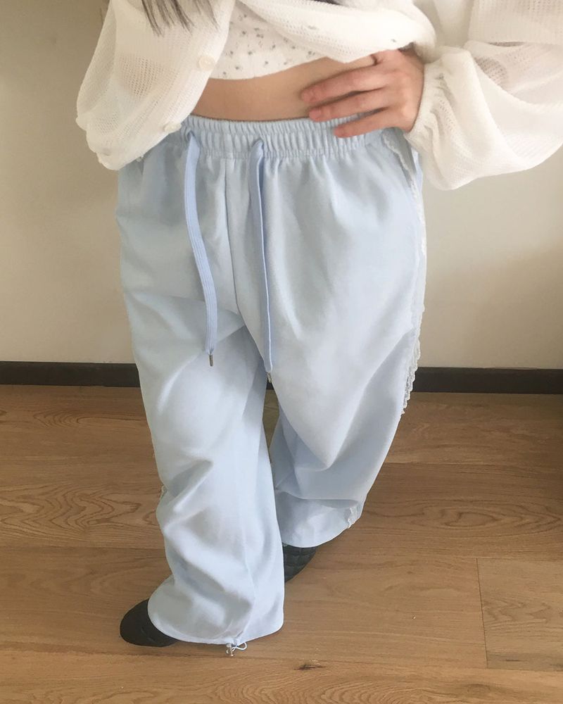 Jaya Lace Track Wide two-way Pants