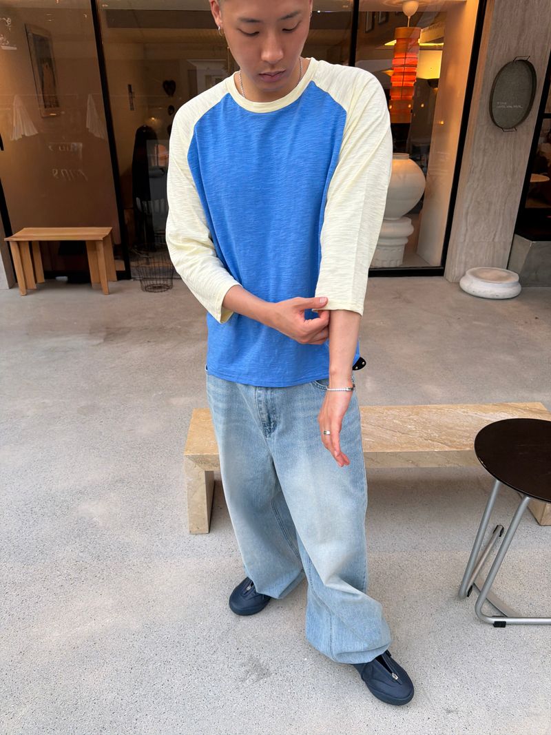 BLOBBY（ブロビー）の「SLUB RAGLAN MIDI SLEEVE TEE（Tops）」