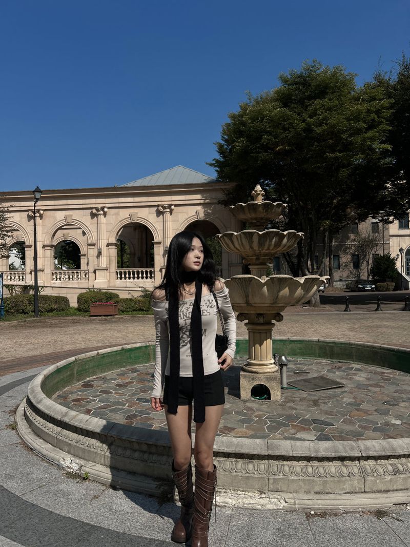 Winter long tie knit muffler (4 colors)