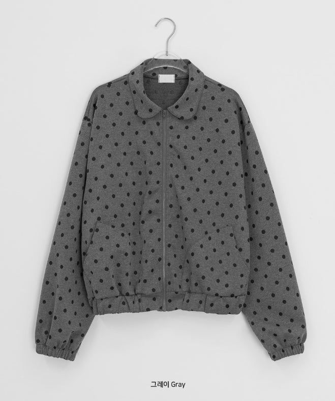 Multree Dot Collar Zip-Up