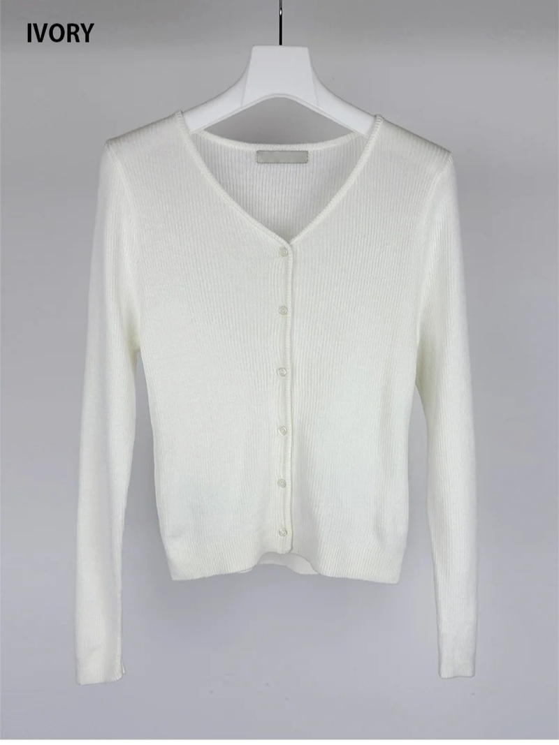WOOL V-NECK CARDIGAN (5C)