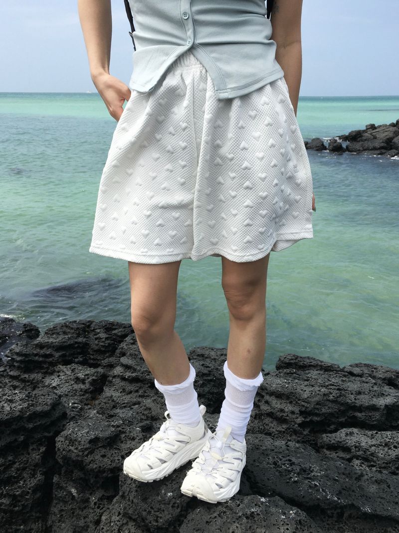 [Short ver/Ritcore MADE] Heart Embossed Shorts (3c)