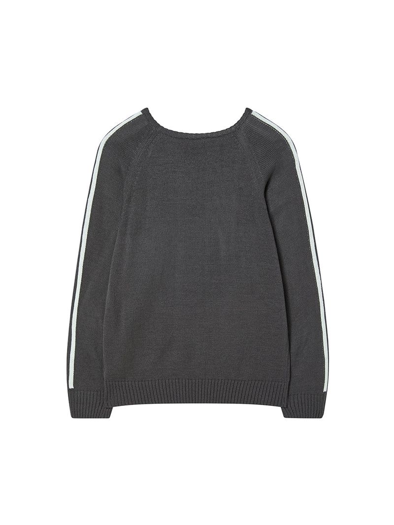 FLAG BOATNECK KNIT CHARCOAL