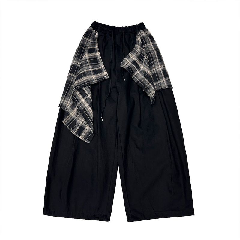 Checkered Layered Balloon Pants