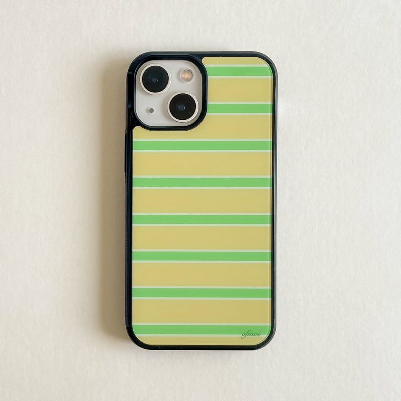 ofmoi（オブモイ）の「lemon stripe glossy glass phone case（Smartphone Accessories）」