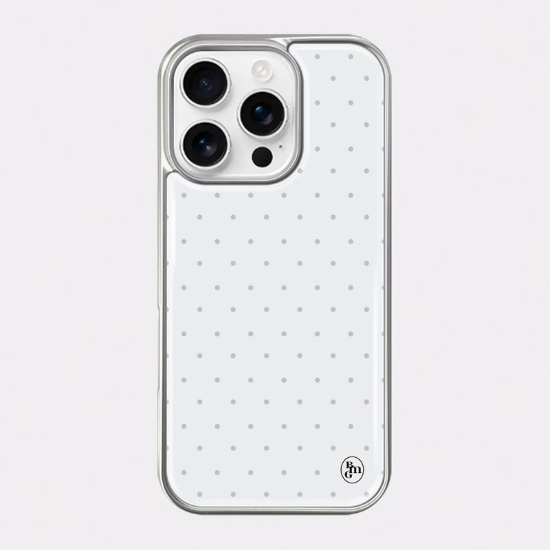  gray dot silver bumper case [4colors]