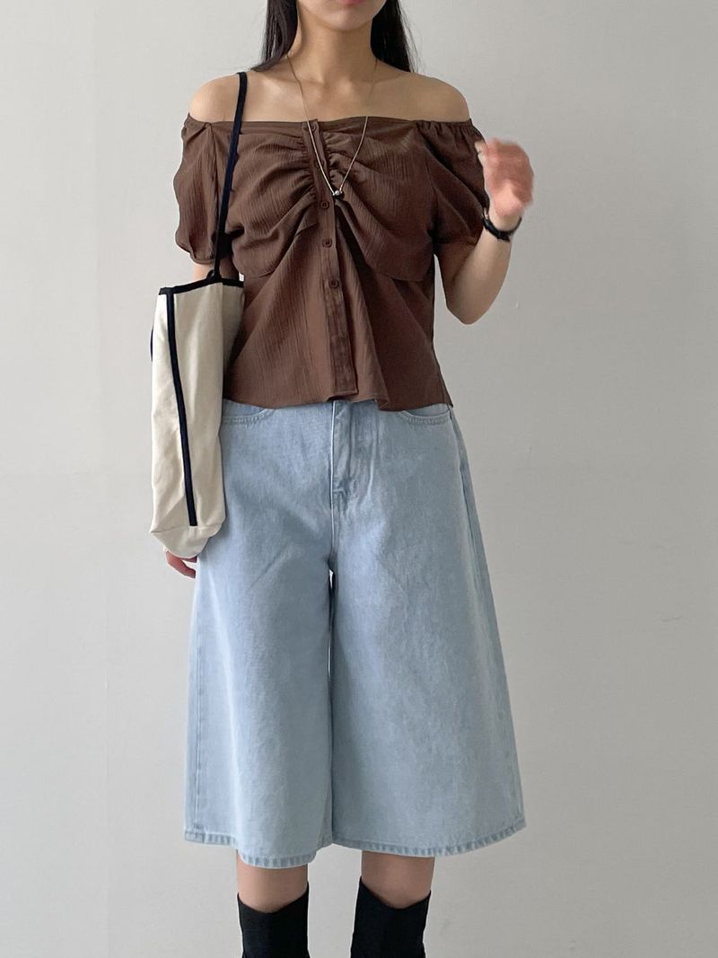 775 Bermuda Wide Denim Pants
