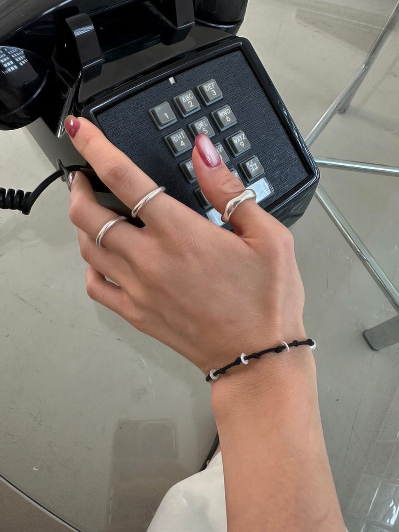 [925silver/Hand made] Flat silver woven bracelet
