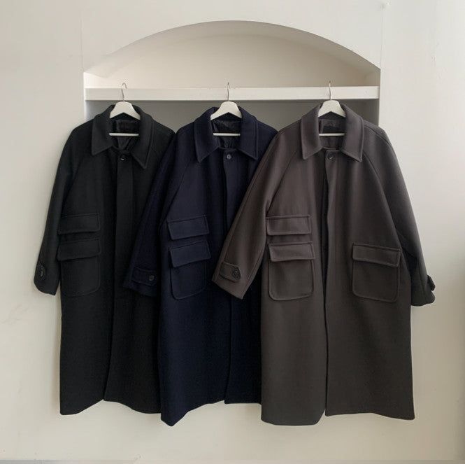 ASCLO Hidden Pocket Wool Coat (3color)