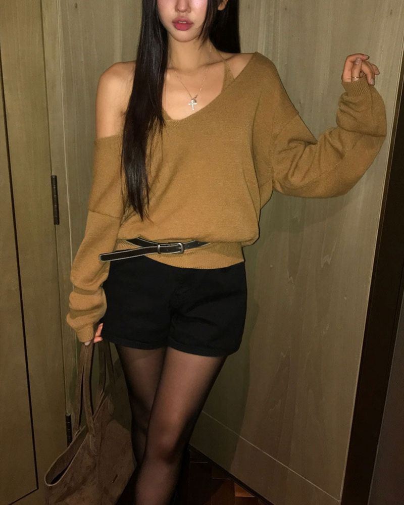 V-Neck Knit & Tank Top Set