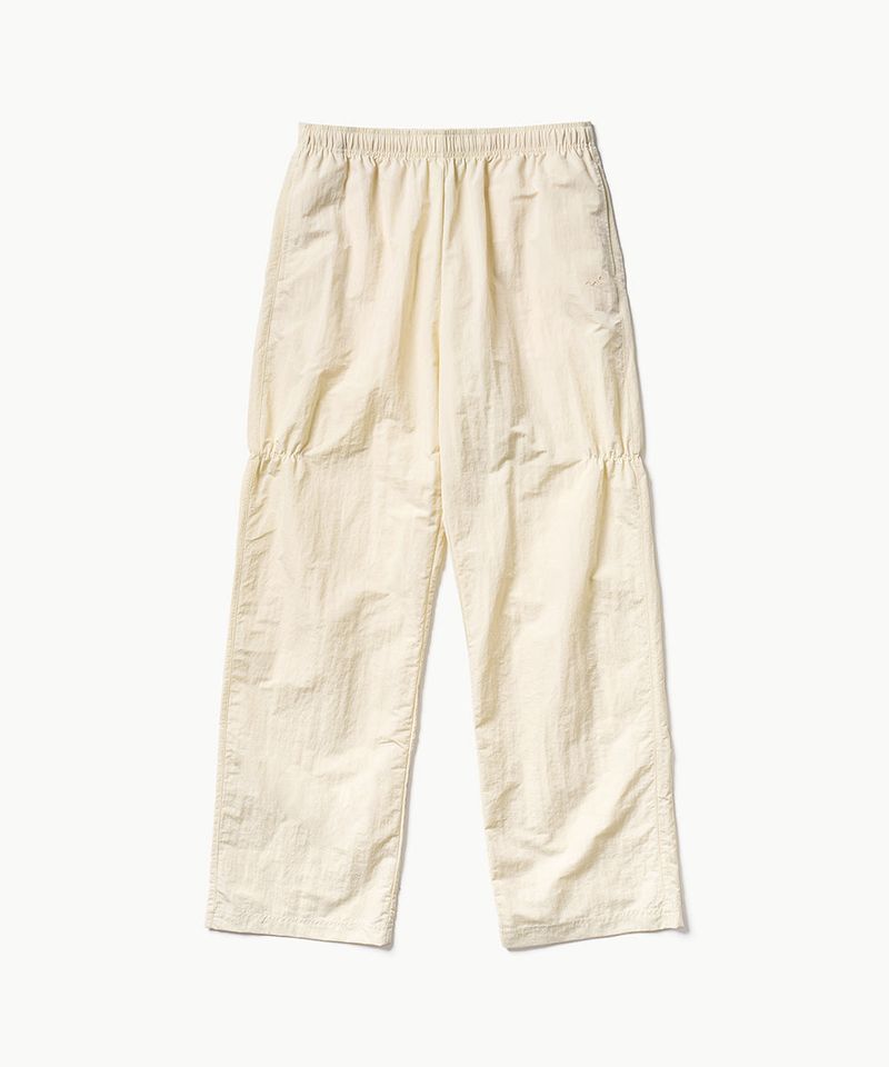 Shirring Nylon Straight Pants - Lemon