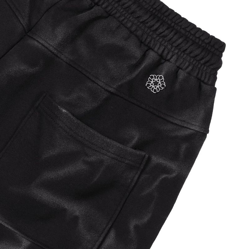 [24SS LSD COLLECTION] MUGUNG Bleach Washed Cotton Shorts_Black