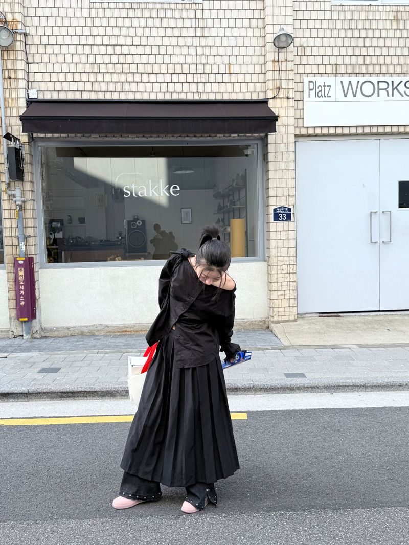  BOATNECK BELT BLOUSE
