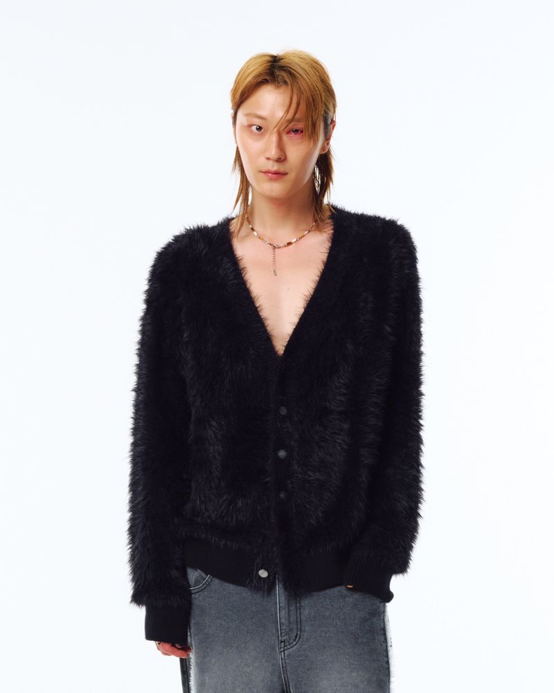 Hairy Cardigan/Black