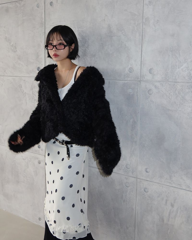 Shoko soft collar fur jacket