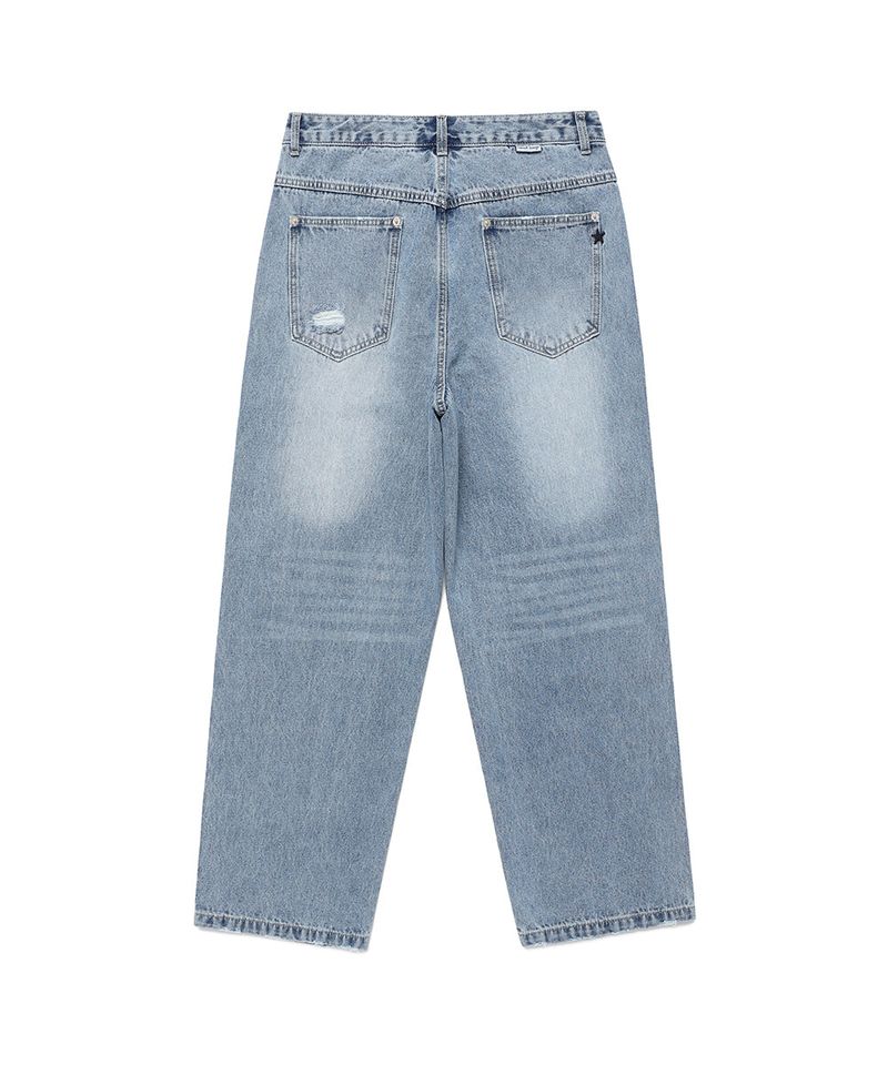 DAMAGED STAR DENIM PANTS BLUE(CV2ESUD110A)