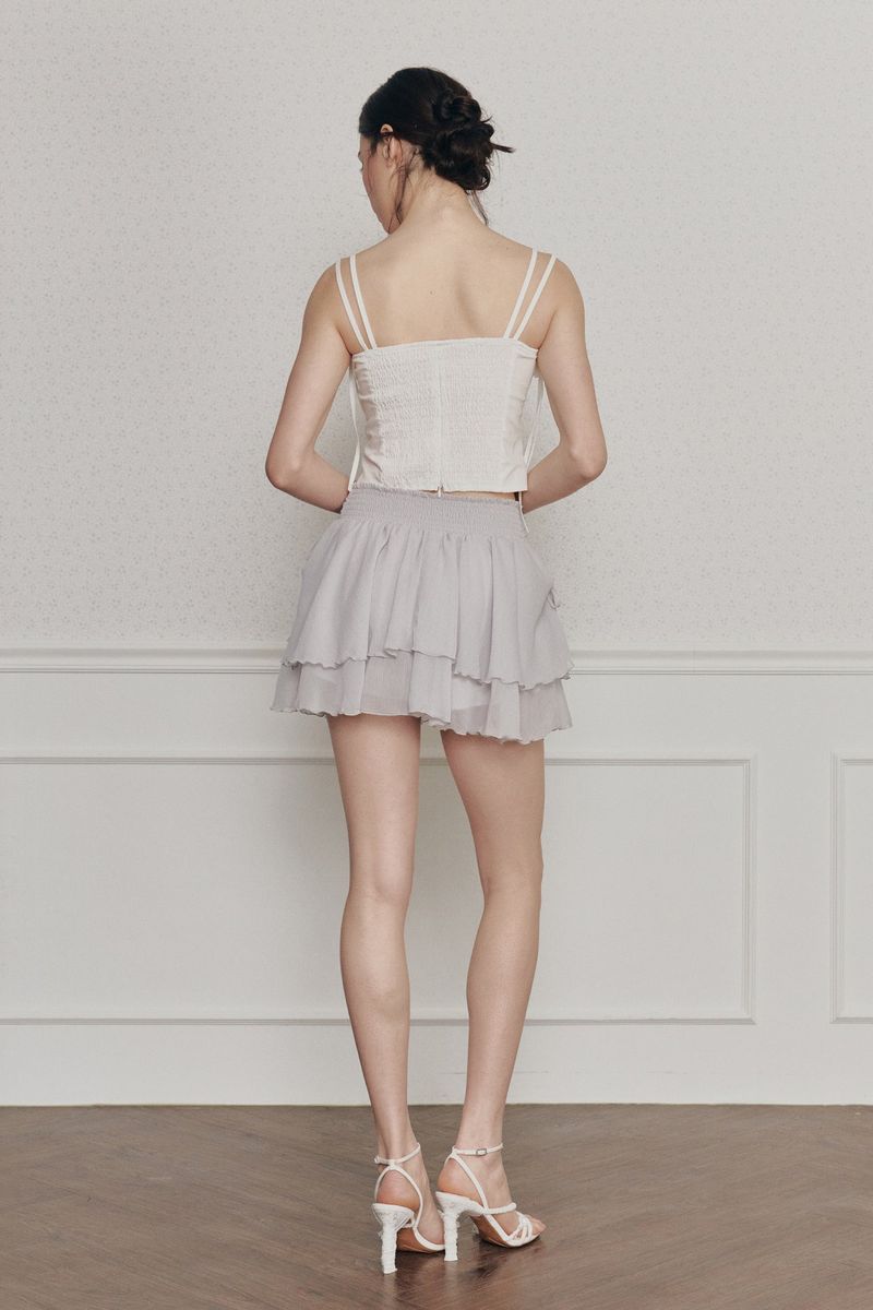 MAGNOLIA FRILL SKIRT grey