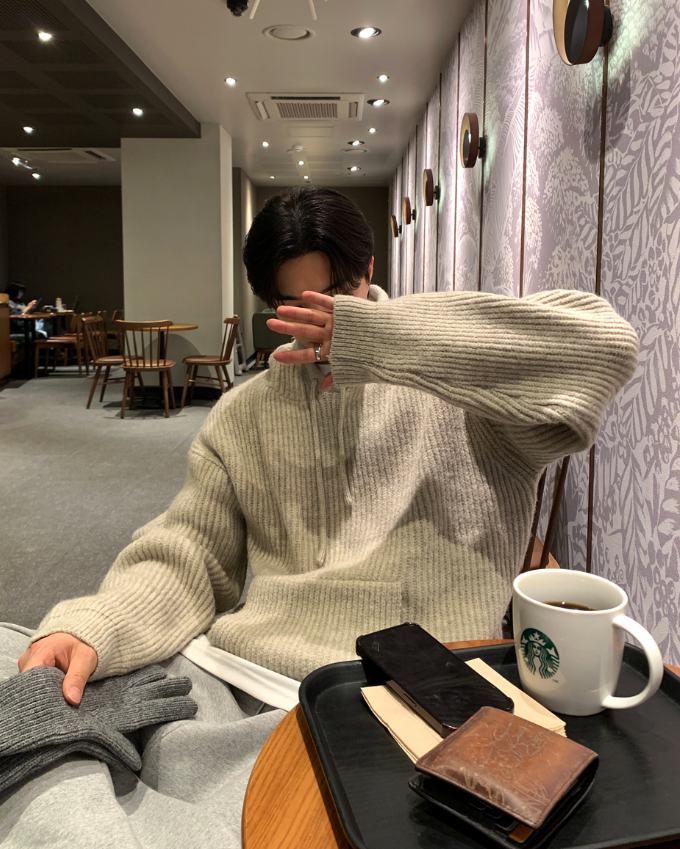  Sydney Heavy Duty Wool Blend Overfit Knit Hoodie