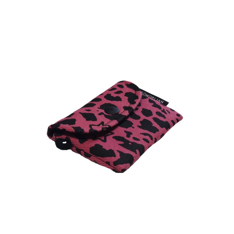 Simple Card wallet _Leopard Pink