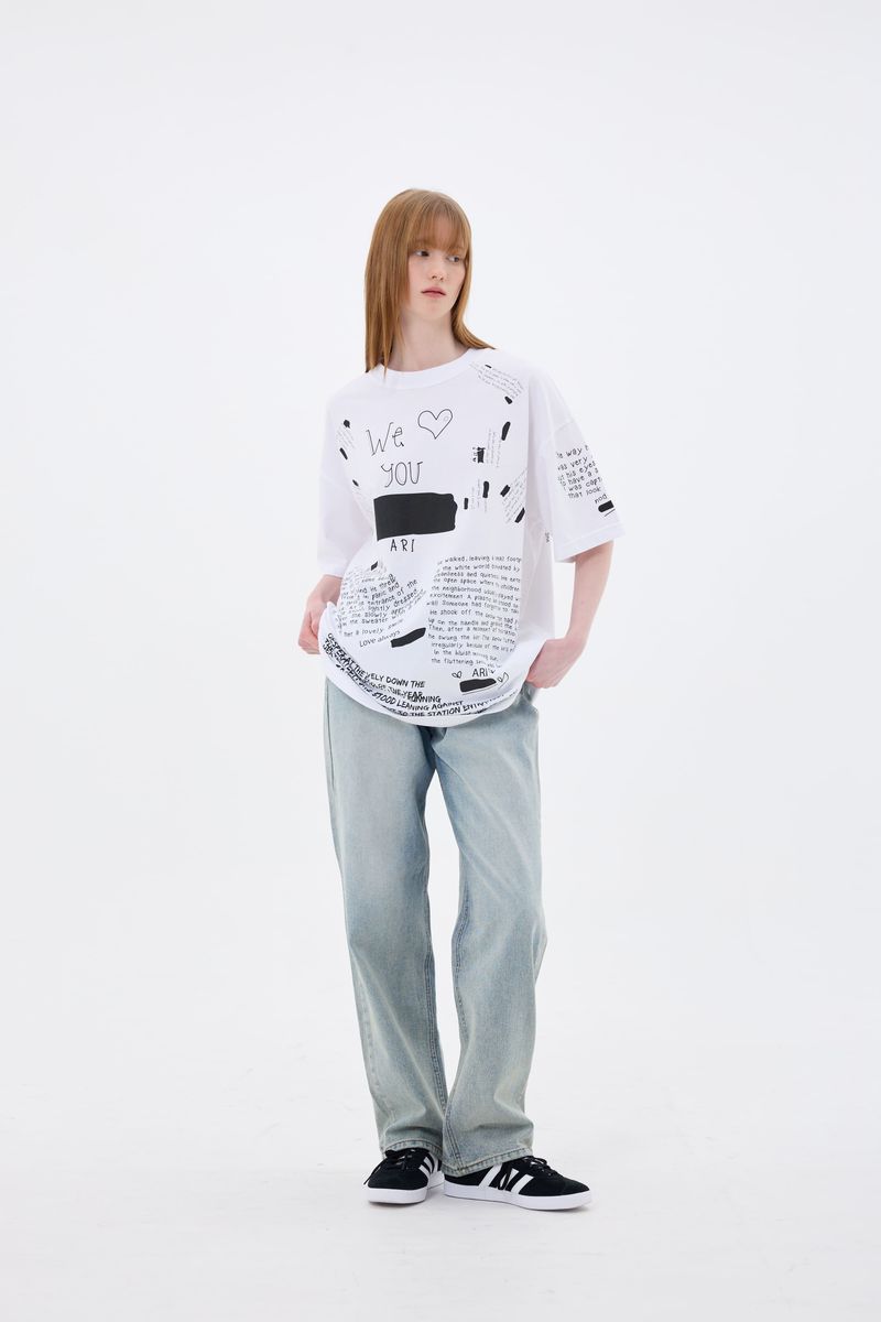 SCRIBBLE T-SHIRT / WHITE