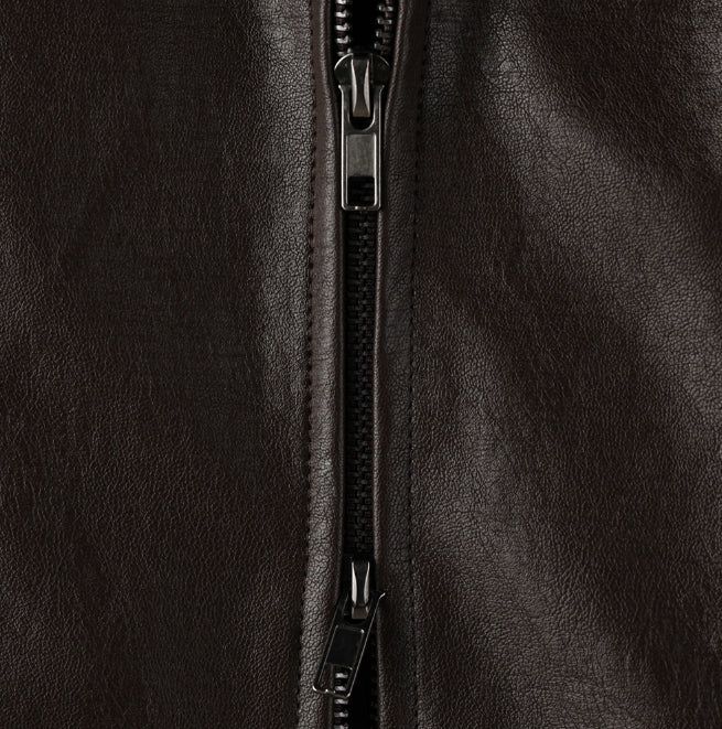 Mayden Crop Leather Jacket