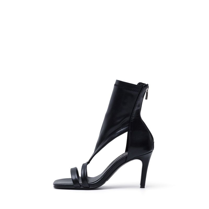 SSIMEEZ（シミズ）の「Side Cut-Out Open Toe Heel(Black)（Shoes）」