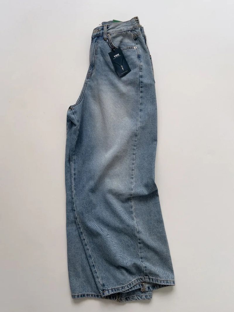 552 Cut-out Wide Denim Pants