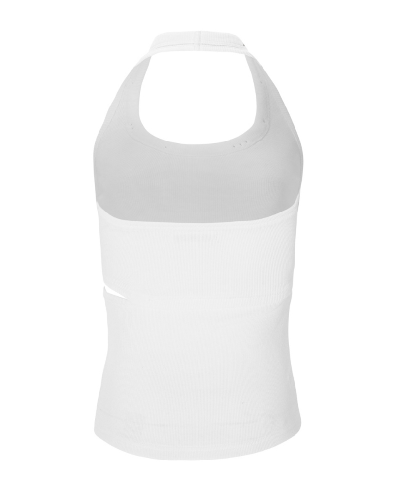 STUD HALTER TANKTOP - WHITE