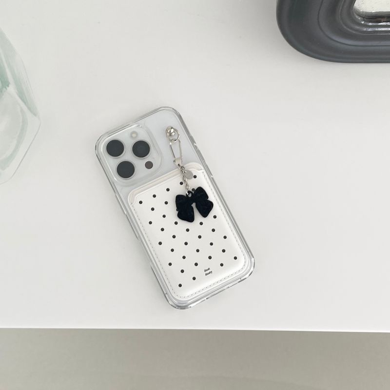 White Dot MagSafe card wallet+MagSafe case