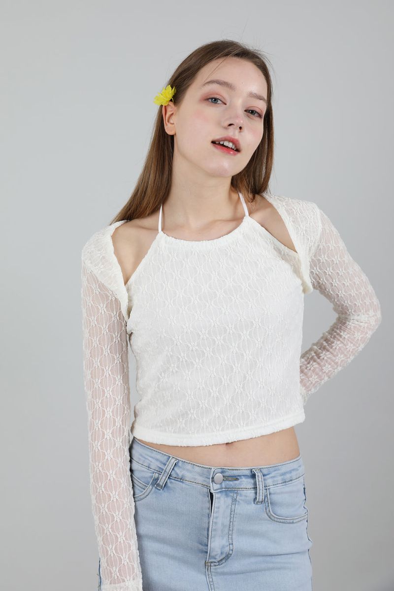 Lace Halterneck T-shirt