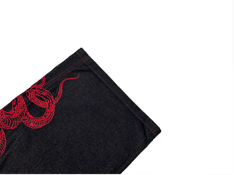 Serpent Black Wide Denim