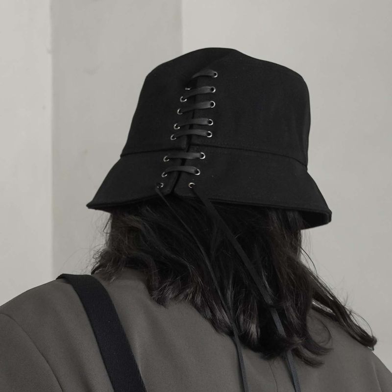 [SVR]HYPER OVER SIZE BACK STRING BUCKET HAT_BLACK_AXII