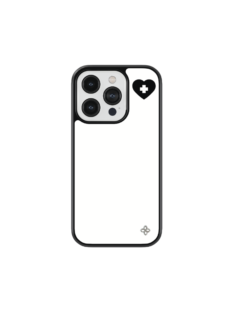 [Glass] Cross Heart Case