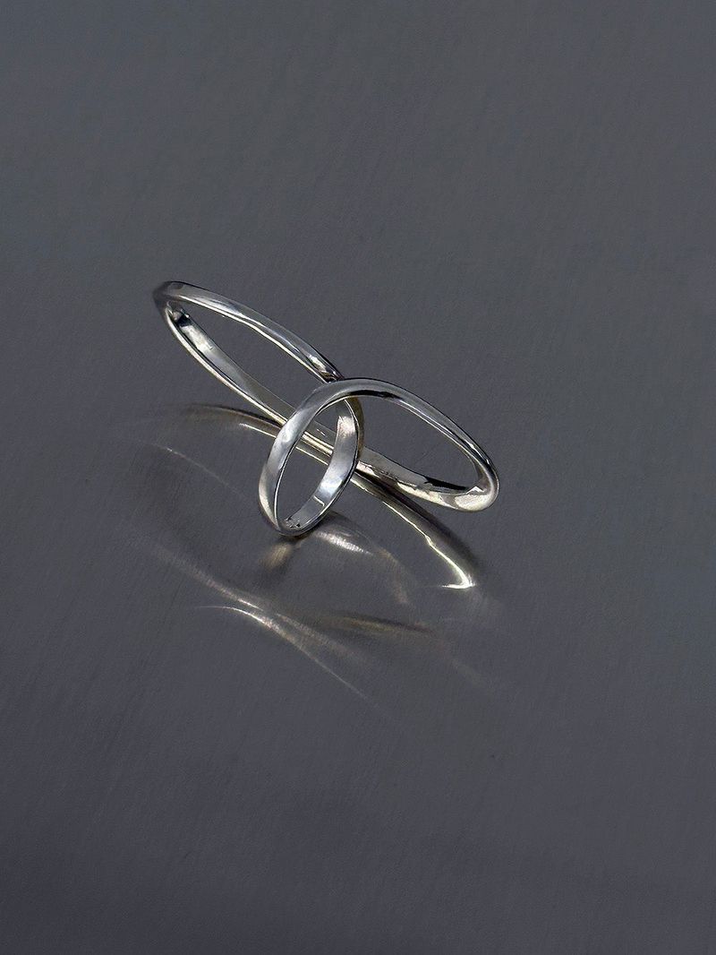 [925silver] Line art ring