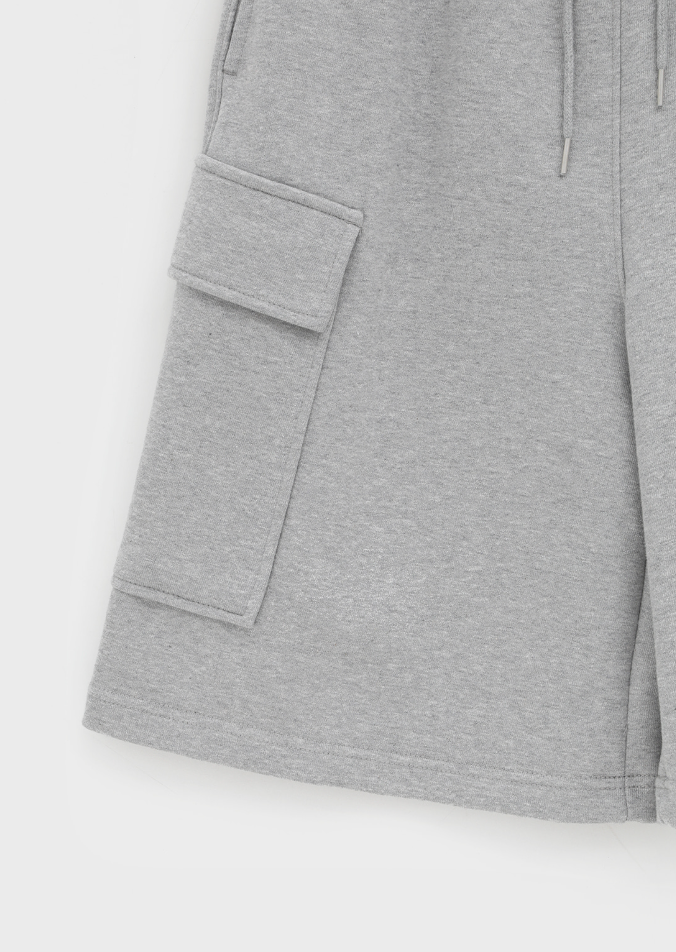 [B-BASIC] Heavy Cotton Cargo Bermuda Banding Pants