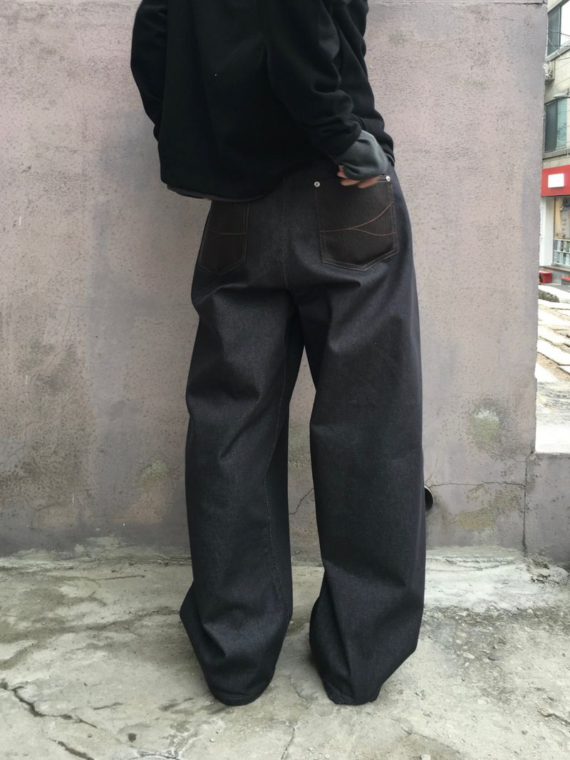 DISCERNMENT(ディサーンメント)の「Ruiner Leather Pocket Raw Denim Pants(Pants)」