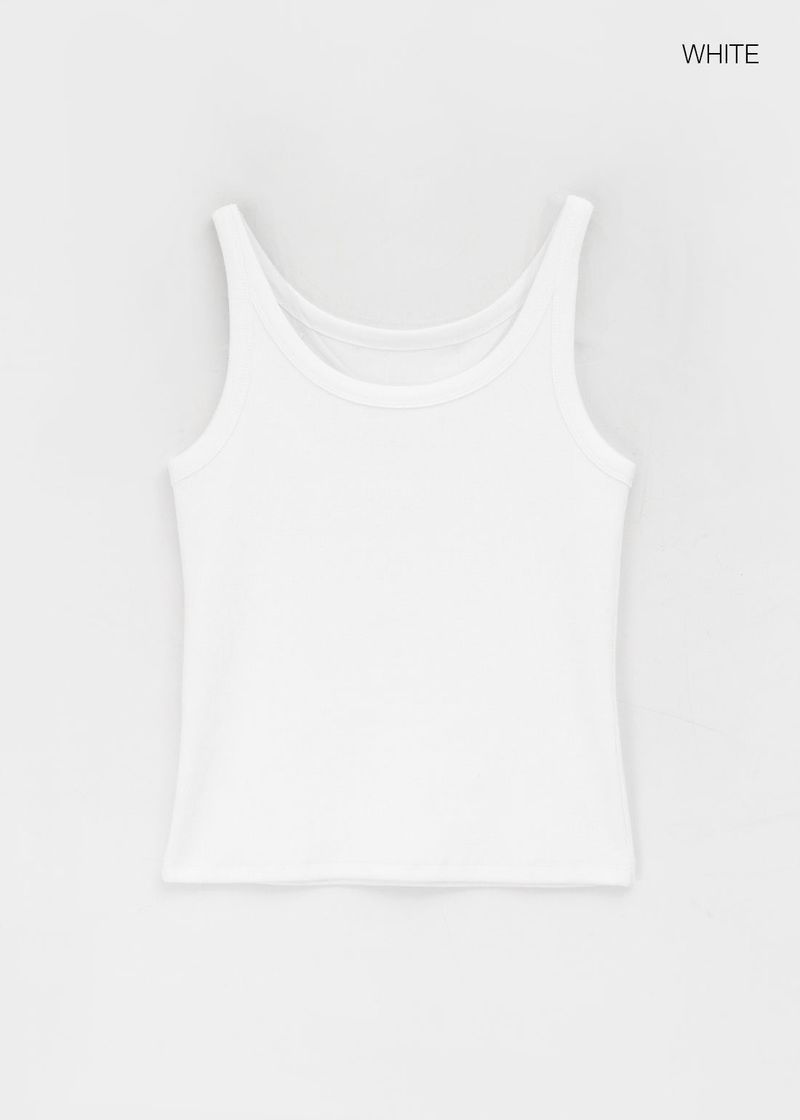 [MADE] Plio U-Neck Ribbed Sleeveless Top