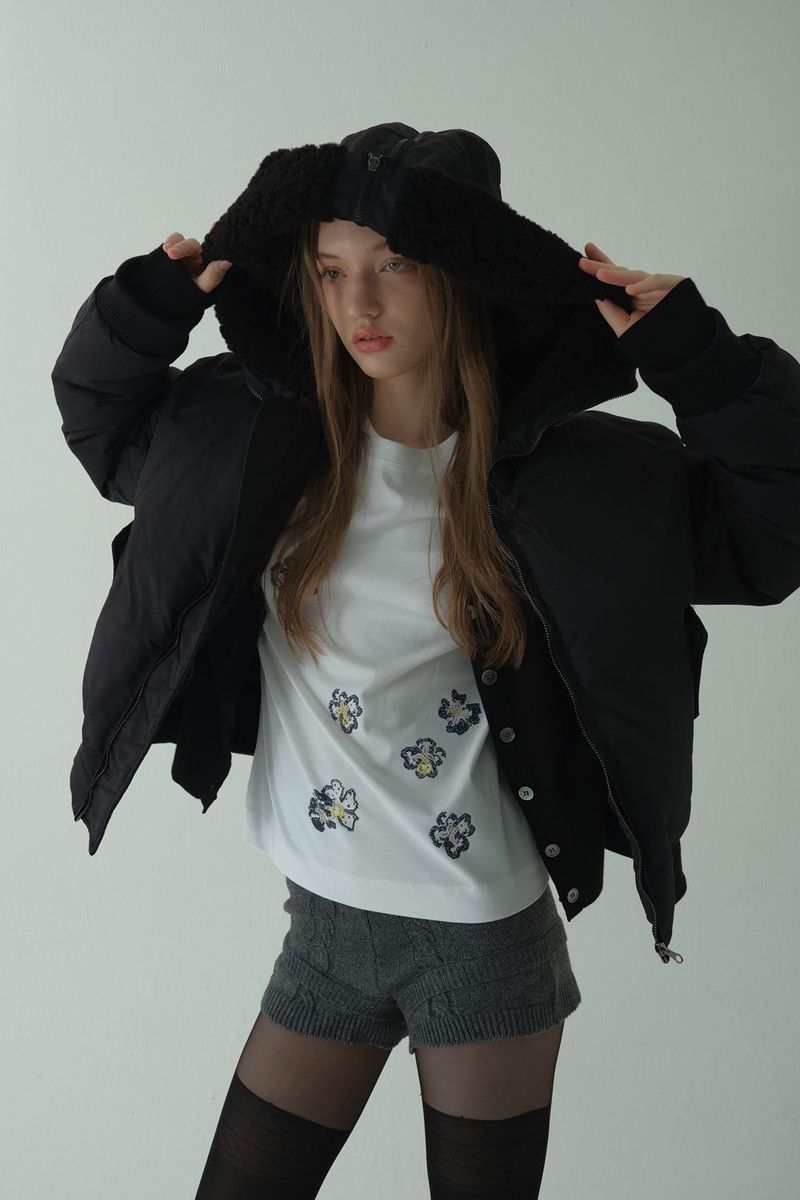 HOODED FLIGHT JUMPER_BLACK