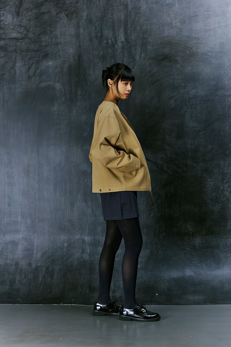EARTH COTTON Y ZIP-UP JACKET (Beige)