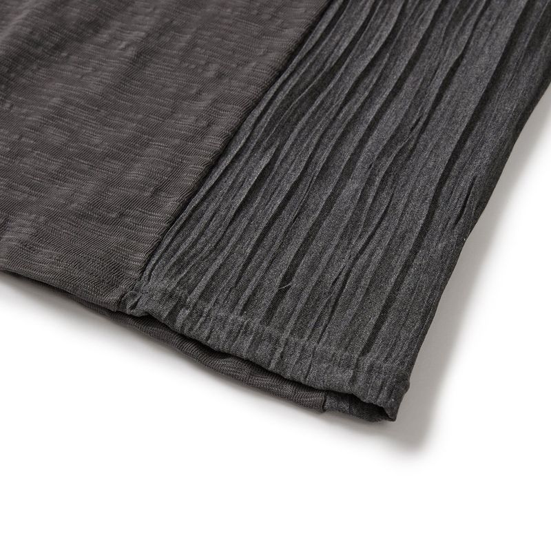 Crease half T-shirts / Charcoal