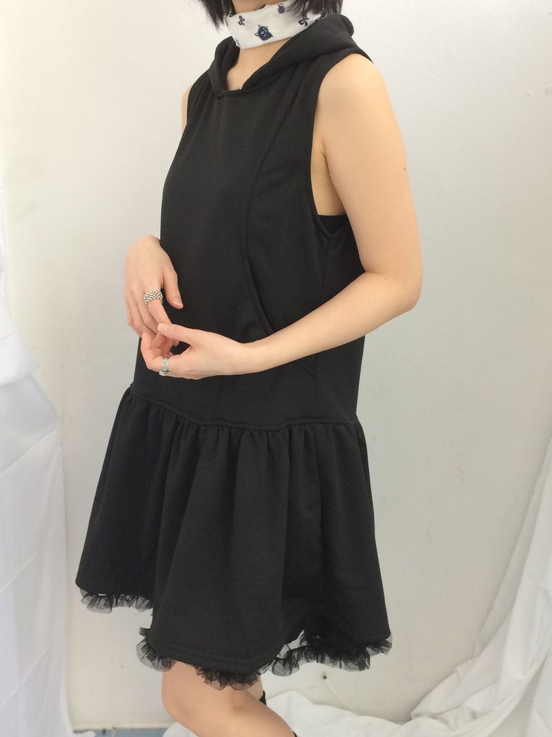 Pocket Flare Hooded Dress