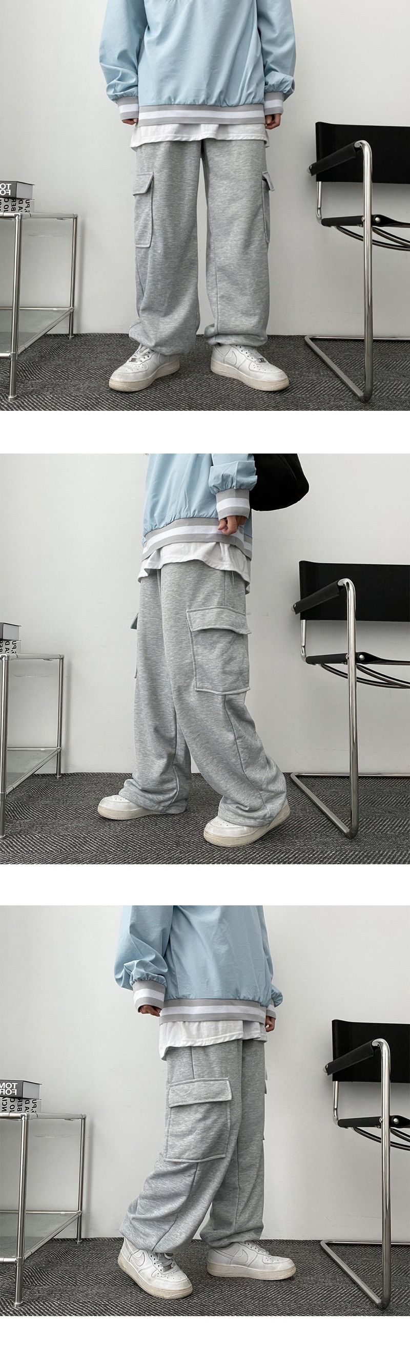 Reno Fluffy Banding Cargo Wide Pants