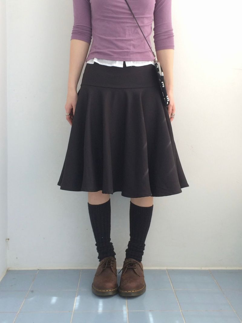 A-line rose flare skirt